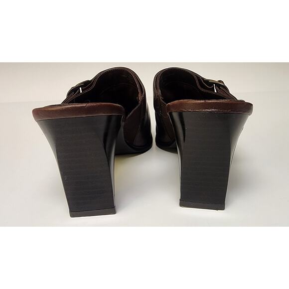 Liz Claiborne Larkin Brown Leather Upper Mule Sandals Size 9.5M - Picture 7 of 11
